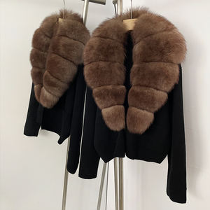 OFTBUY Maglione in Vera Pelliccia di Volpe Lavorato a Maglia per <span class=keywords><strong>Donna</strong></span>, Cardigan, Maglioni, Pullover Autunno Inverno, Moda Coreana per Signore - Product Image 3