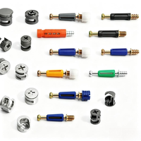 Juego de tornillos y tuercas para muebles 3 en 1, conector desmontable con espiga de plástico para muebles de tablero
