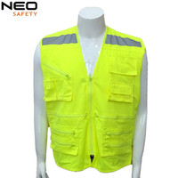 Gilet de protection OEM pour la randonnée, vêtements de travail, gilet unisexe multi-poches, gilet de pêche, chasse, extérieur, polyester, coton