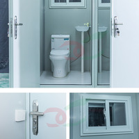 Préfabriqué Conteneur WC Double Toilettes pour Homme et Femme Portable Toilette Camping Extérieur