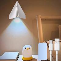 Lampe LED moderne rechargeable à détecteur de mouvement avec éclairage intérieur à 3 couleurs réglables pour chambre et salon, chargement Type-C