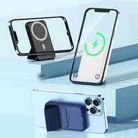 Terug Telefoon Houder 10000Mah Voor Iphone Battery Pack Powerbank 15W Draadloze Draagbare Magnetische Power Bank