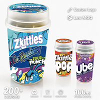 Contenants personnalisés à ouverture facile de 3,5 g pour herbes sèches et fleurs avec couvercle, contenants jetables à ouverture facile pour mousse et crème glacée