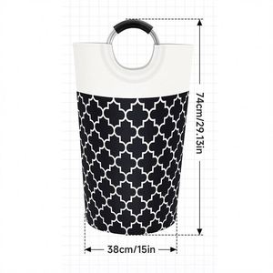 Dirty Clothes <b>Storage</b> Organizer Folding Laundry Basket Clothing <b>Collapsible</b> Laundry Basket Laundry Hamper with Alloy Handle - Product Image 5