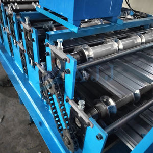 XJJ 이중층 롤 성형기 유압식 Tr4 Tr5 Ibr 트라페조이드 강철 금속 시트 지붕 냉간 롤 성형기 - Product Image 4
