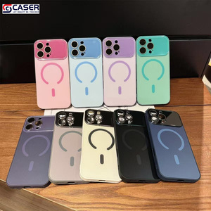 Funda de teléfono de carga magnética de gran agujero para Iphone12 13promax textura mate cobertura completa carcasa dura resistente a caídas para Iphone17 - Product Image 1