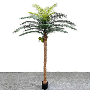 Tropical extérieur artificiel vert <span class=keywords><strong>grand</strong></span> arbre de noix de coco en <span class=keywords><strong>pot</strong></span> en <span class=keywords><strong>plastique</strong></span> en gros arbustes extérieurs <span class=keywords><strong>pour</strong></span> l'aménagement paysager d'ingénierie - Product Image 1