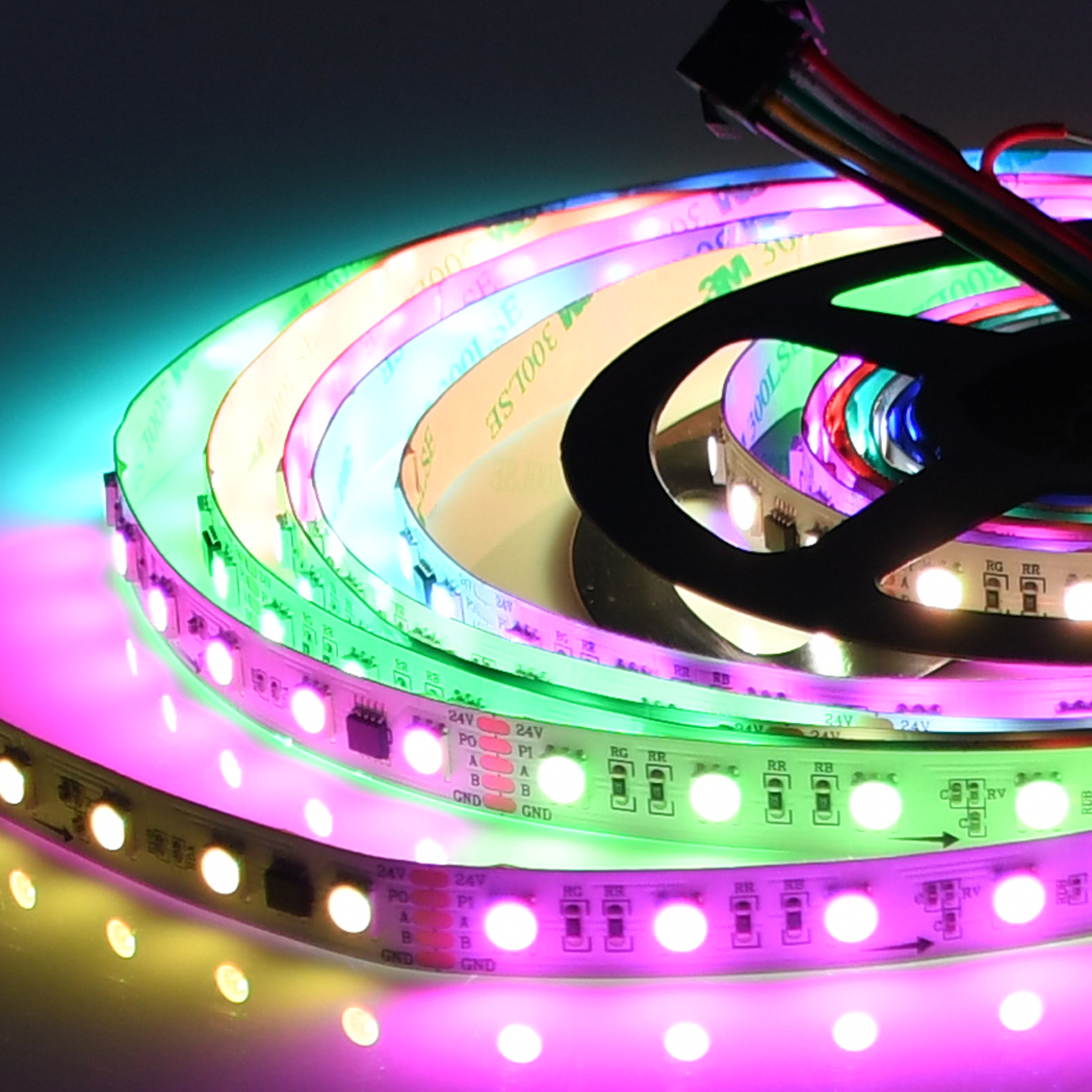 Addressable DMX512 Pixel RGB Digital smd5050 Flexible DMX Strip Waterproof 12V 24V Flex dmx512 LED Strip