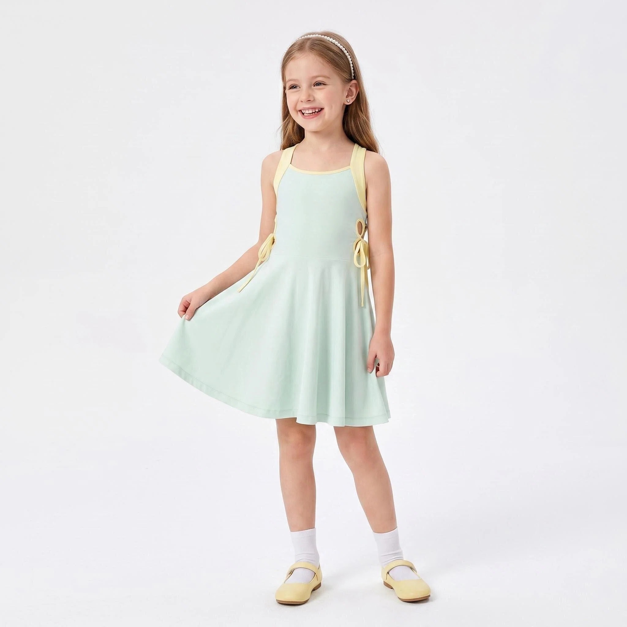 Mint Green Dresses for Girls - Bridesmaid Style Knee-Length