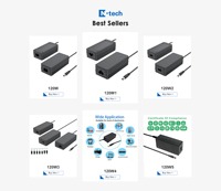 Adaptador de Escritorio de 120W, Fuente de Alimentación Conmutada AC/DC, Certificación RoHS, Alta Eficiencia, Salida Estable, Fabricante OEM/ODM
