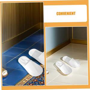Pantuflas Desechables Abiertas para Spa, Antideslizantes, Blancas, para Hotel, Spa, Invitados, Fiestas, Avión, Viajes - Product Image 3