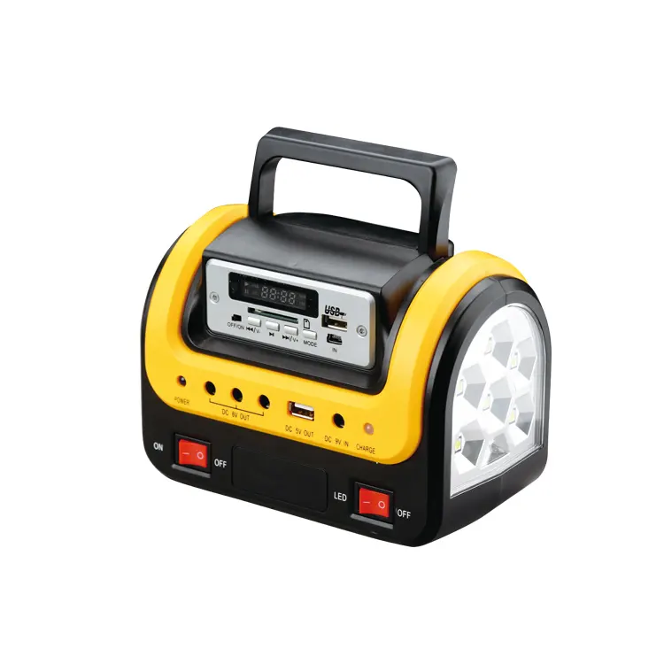 Outdoor Camping Tragbare Not strom banken Externes Ladegerät mit Solarstrom Taschenlampe FM Radio MP3-Player