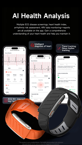 Pulsera Inteligente sin Pantalla KR96 Pro, ECG, HRV, Frecuencia Cardíaca, Oxígeno en Sangre, Sueño, Estrés, <span class=keywords><strong>IMC</strong></span>, Monitor de Salud Móvil con Control Remoto para Mujeres, Menstruación, Cuidado Remoto - Product Image 5