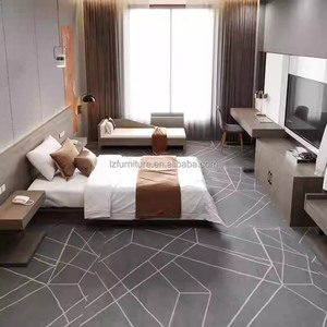 Ensembles de meubles pour hôtels et appartements commerciaux à prix abordable : lits doubles en bois durables avec tables de chevet, têtes de lit, bureaux et meubles TV - Product Image 6