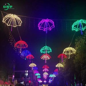 Luz con Motivo de Paraguas para Decoración Callejera del <span class=keywords><strong>Festival</strong></span> de Faroles Temáticos de Navidad y Lámparas de Año Nuevo para Iluminación Exterior - Product Image 6