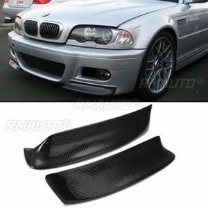1 Par de Difusores Delanteros de Fibra de Carbono Real para BMW E46 M3 1999-2006, Protector de Parachoques, Alerón, Cubierta Decorativa - Product Image 1
