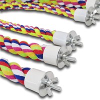 Perroquet corde perche coton corde oiseau perchoir escalade support barre oiseau élastique jouet perroquet mâcher jouets oiseau perchoir corde élastique