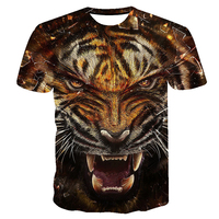 Tshirt Homme Imprimé 3D Logo Personnalisé en Coton Tricoté Mouton Tigre Animal Tshirts Playeras Tshirts avec Logo Unique