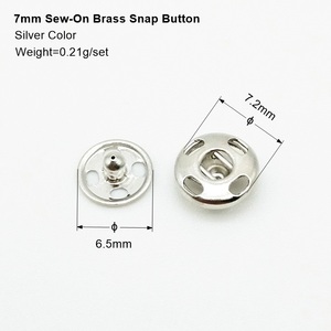 Nút Snap Bằng Đồng May 7Mm, Nút Snap Hai Phần - Product Image 2