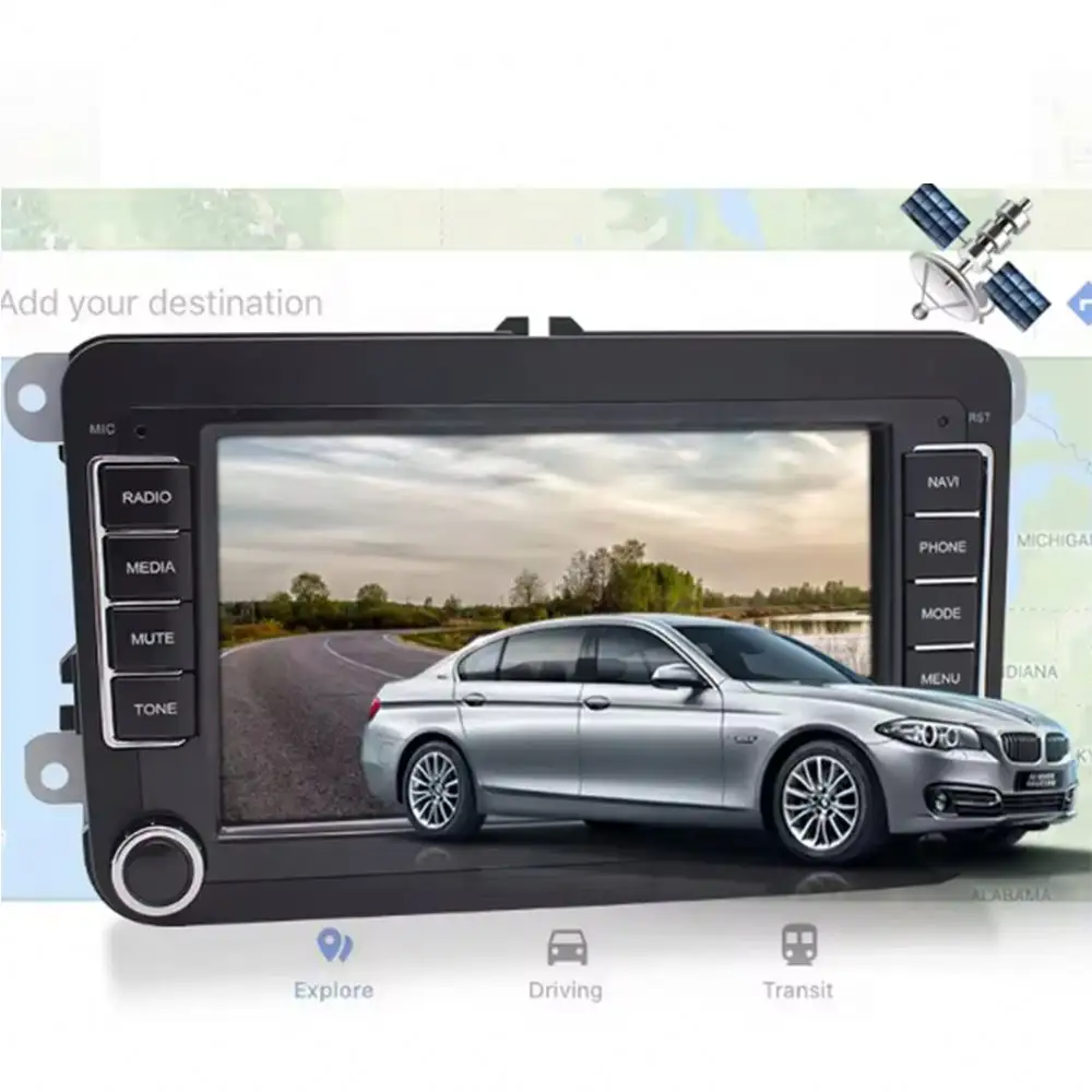 Universel 7 pouces 2 Din écran tactile GPS Navigation Android autoradio Android Auto électronique lecteur DVD de voiture