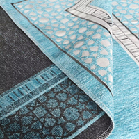 Tapis de prière en chenille polyester personnalisable en gros, fabriqué à la machine, lavable, de haute qualité, tapis islamique pour les voyages et la maison