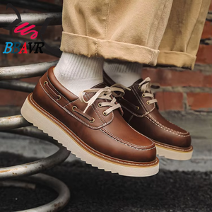 Chaussures Décontractées Hommes de Qualité Supérieure, Modèle Personnalisé, Baskets en Cuir à Enfiler ou à Lacets, Style Marche - Product Image 4