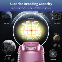 Netum Scanner de codes-barres sans fil automatique à clip dorsal compatible avec tablettes iOS, Android, Windows, macOS pour inventaire d'entrepôt et TPV 2D - E900