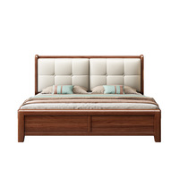 Lit Double 1.5m de Style Chinois, Lit de Mariage Doux 1.8m pour Chambre Parentale avec Rangement, Lit Coffre Haut à Tiroirs, Design Moderne pour Usage Domestique