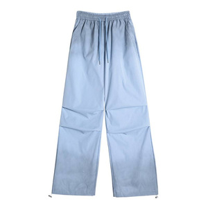 Pantaloni <span class=keywords><strong>Cargo</strong></span> a gamba larga con laccio a vita alta stile americano Casual pantaloni della tuta a gamba larga - Product Image 6