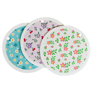 Éponge ronde en pulpe de bois compressée à motif floral pour le nettoyage des casseroles et des poêles de cuisine - Product Image 2