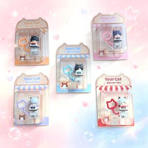 Official Love and <span class=keywords><strong>Deepspace</strong></span> Your Cat Misses You Rafayel Sylus Caleb Zayne Xavier Game Cosplay Keycap Card Rod Toiletry Bag - Product Image 1