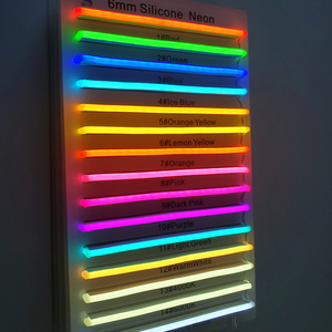 Ruban lumineux LED en silicone IP67 12V CC 6 mm, coupe de 2,5 cm, bleu/jaune/orange, corps de lampe en cuivre, jardin, 9W/m, dimmable - Product Image 2