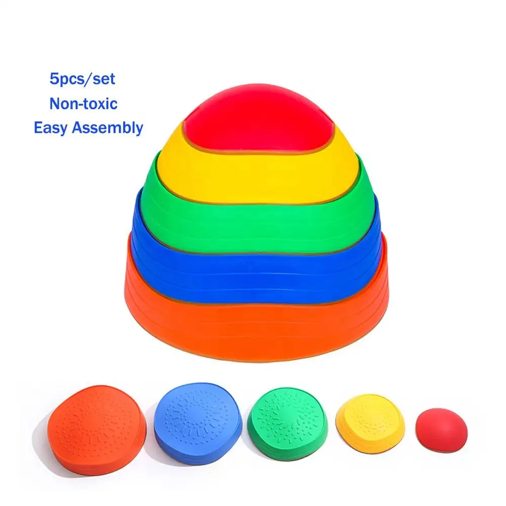 Kids Educational Toy 5pcs Wave Stepping Stone Balance Stepping For Kids Play Stones