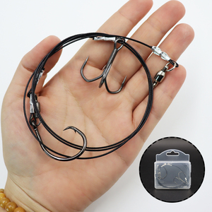 Tùy Chỉnh 49 Sợi Dây Thép Không Gỉ Với Vòng Tròn Móc Và Treble Móc Dưới Cá Trê Câu Cá Cá Sống <span class=keywords><strong>Bait</strong></span> Rig Công Cụ - Product Image 6