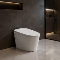 WC intelligent avec bidet intégré, en céramique, électrique