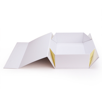 Nouvelle boîte-cadeau dure blanche en carton rigide avec logo personnalisé boîte magnétique avec couvercle à fermeture magnétique boîte pliante
