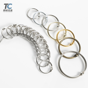 Nhà Máy bán hàng trực tiếp kim loại khóa Album chia Hoop đóng sách Vòng rời Lá Chất kết dính Ánh Sáng Vàng tài liệu Snap karabiner - Product Image 1