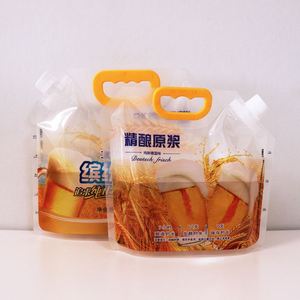 Chinese Factory Price Back <b>Sealed</b> Organ <b>Bag</b> Printed <b>Bag</b> Packaging Gravure Print Packaging Mylar Spout Beer <b>Bag</b> with Handle - Product Image 6