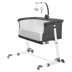 <strong>Top</strong> Quality Baby <strong>Crib</strong> Beside Sleeper Adjustable Height Infant Music Baby Bassinet with Wheels for Baby - Product Image 2