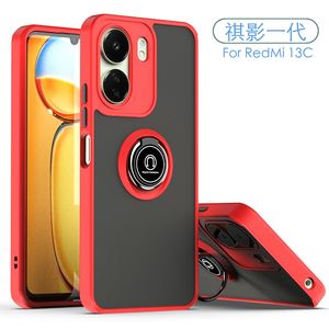 Étui de téléphone pour Xiaomi Redmi 13C <span class=keywords><strong>Poco</strong></span> C65 avec béquille rotative à 360 degrés, coque arrière en PC transparent givré - Product Image 2