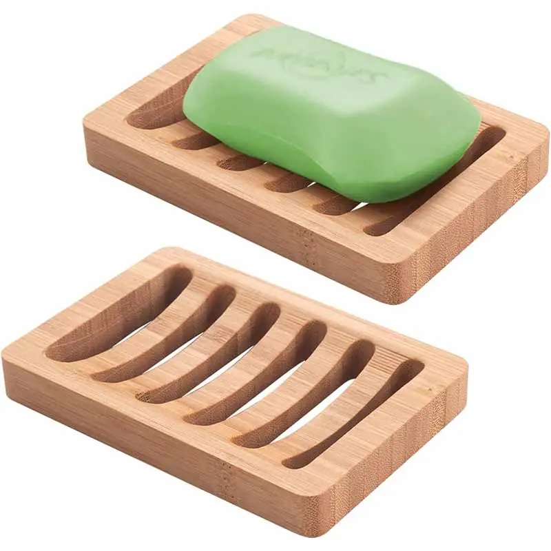 Porte-savon porte-savon porte-barre en bambou douche vidange économiseur de savon pour douche salle de bain cuisine