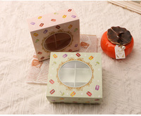Boîte à tiroirs d'emballage de chocolat macaron fenêtre transparente boîte à dessert en carton blanc