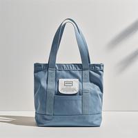 Avec logo imprimé personnalisé sac à provisions réutilisable Logo personnalisé en toile recyclée Sac fourre-tout en toile robuste de grande capacité