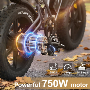 Bicicleta eléctrica Jansno X50 250w Fatbike, envío directo desde almacén europeo, neumáticos eléctricos 20x4.0, bicicleta eléctrica de montaña. - Product Image 4