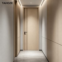 Porte intérieure en bois écologique sans peinture, surface en panneau de fibres de bambou, pour écoles, hôpitaux, bureaux et bâtiments