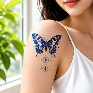 <span class=keywords><strong>Tatuaje</strong></span> Temporal Japonés con Diseño Floral Samurái, Semipermanente, Resistente al Agua, para Brazo o Cuerpo, con Logotipo Personalizado - Product Image 1