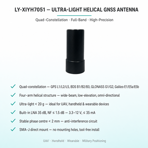 <span class=keywords><strong>Antenne</strong></span> GNSS pleine bande LY-XIYH7051 GPS BDS GLONASS Galileo Centre <span class=keywords><strong>de</strong></span> phase 2mm IP67 SMA pour drone et levés portatifs - Product Image 3