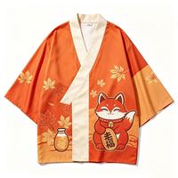 Kimono Japonais Unisexe pour Cosplay, Costume d'Anime, Uniforme de Personnage HAPPI, Grande Taille, 150g Polyester, Écologique et Respirant