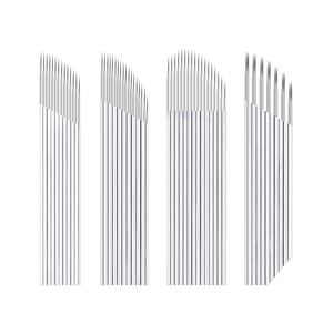 Cuchillas plateadas súper afiladas, <span class=keywords><strong>agujas</strong></span> <span class=keywords><strong>de</strong></span> microsombreado <span class=keywords><strong>de</strong></span> doble hilera, 45 Pines, suministros <span class=keywords><strong>de</strong></span> práctica <span class=keywords><strong>de</strong></span> maquillaje permanente, tatuaje y cejas - Product Image 3