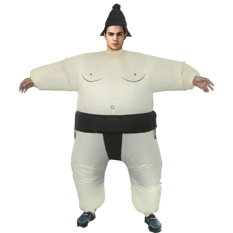Kostum Pesta Luar Ruangan Menyenangkan Dewasa Halloween Pertempuran Tiup Sumo Meledak Setelan Kostum Gulat Jepang Sumo